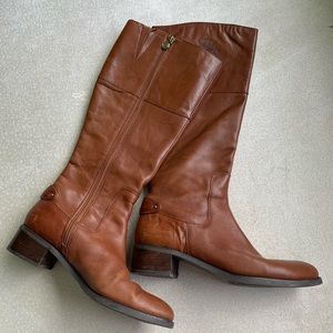 Atienne Aigner Cognac Tall Boots